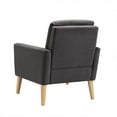 thumbnail image 2 of Dazone Modern Accent Chair Single Sofa Comfy Upholstered Arm Chair Living Room Furniture(Black), 2 of 7