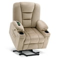 thumbnail image 4 of MCombo Small Power Lift Recliner Chair Sofa with Massage and Heat for Elderly People, Extended Footrest, Hand Remote Control, Cup Holders, USB Ports, Fabric 7569 (Small, Beige), 4 of 9