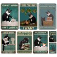 thumbnail image 1 of Placa Metal Vintage Gato Pintura Hierro Rectangular Bar para El Art20x30cm 8 Uds., 1 of 9