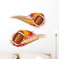 thumbnail image 1 of American Football with Flames Wall Decal by Wallmonkeys Peel and Stick Graphic (24 in H x 24 in W) WM343970, 1 of 4