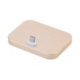 thumbnail image 1 of Injueey Soporte de de escritorio para teléfono móvil Estación de acoplamiento de carga de teléfono móvil Soporte de enchufe micro Teléfono y Comunicación oro, 1 of 6