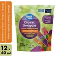 thumbnail image 1 of Great Value Organic Fruit Flavoured Ice Pops - Strawberry Peach, Grape, Orange, 1 of 8
