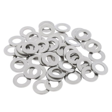 

50x Stainless Steel Washer Gasket Set Flat Gasket M8 Assortment for Hardware Accessory