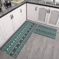 thumbnail image 2 of Green Christmas Reindeer and Snowflake Pattern Kitchen Rugs Sets Of 2,Anti Fatigue Kitchen Mat Rugs Non Slip Washable,Decorative Kitchen Floor Mats for Kitchen,Sink,Laundry,17"x30"+17"x47", 2 of 7