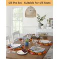 thumbnail image 5 of 13 Inch Round Placemats Set of 4, Pink Pumpkin Fall Non Slip Heat Insulation PP Table Mats, Thanksgiving Maple Leaves Farmhouse Washable Place Mats for Kitchen Dining Party Table Decor, 5 of 7