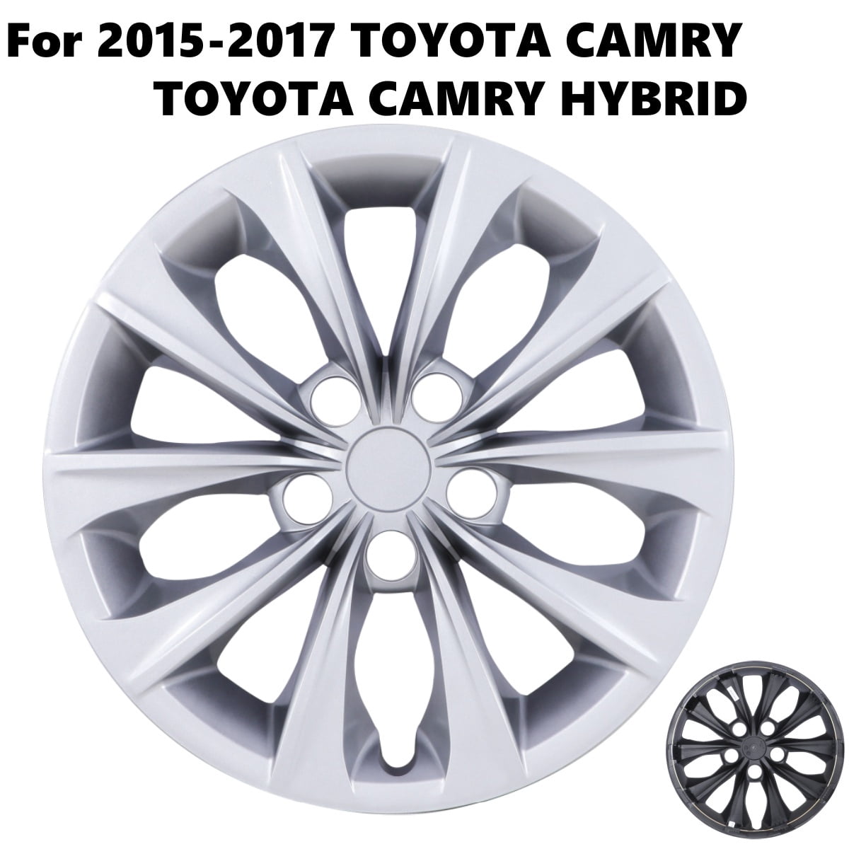 1 Piece 16" Hubcap Wheel Rims Cover Fit for 2015-2017 Toyota Camry /2015-2017 Toyota Camry Hybrid Compatible with Steel Wheels Snap on Installation(16-inch,Lacquer)