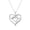 White Gold, variant on Double Heart Infinity Diamond Necklace for Women 1/10 Ct Natural Diamonds 10KT White Gold