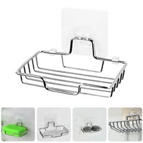 Masteelf MLINS 4pcs Stainless Steel Soap Holder Wall Mount Soap Dish Draining Rack Punch Free Bathroom Storage