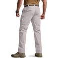 thumbnail image 4 of Domzest Men's Flex Stretch Tactical Pants Water Resistant Ripstop Cargo Pants Lightweight BDU Outdoor Work Hiking Dark Gray L, 4 of 4