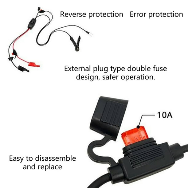 Detector de corriente de batería Abrazadera de resorte en U Herramienta de detección de fugas de batería Sin apagado Likrtyny Accesorios para autos y motos
