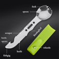 thumbnail image 2 of Camping Cookware,Multifunctional Travel Kit Bottle Opener Kit Spork Whistle Utensil Fork Outdoor Spoon Fork Outdoor Tool, 2 of 4