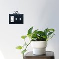 thumbnail image 2 of Village Wrought Iron EGSS-51 8 Inch Heart - Single GFI and Double Switch Cover, Black, 2 of 2