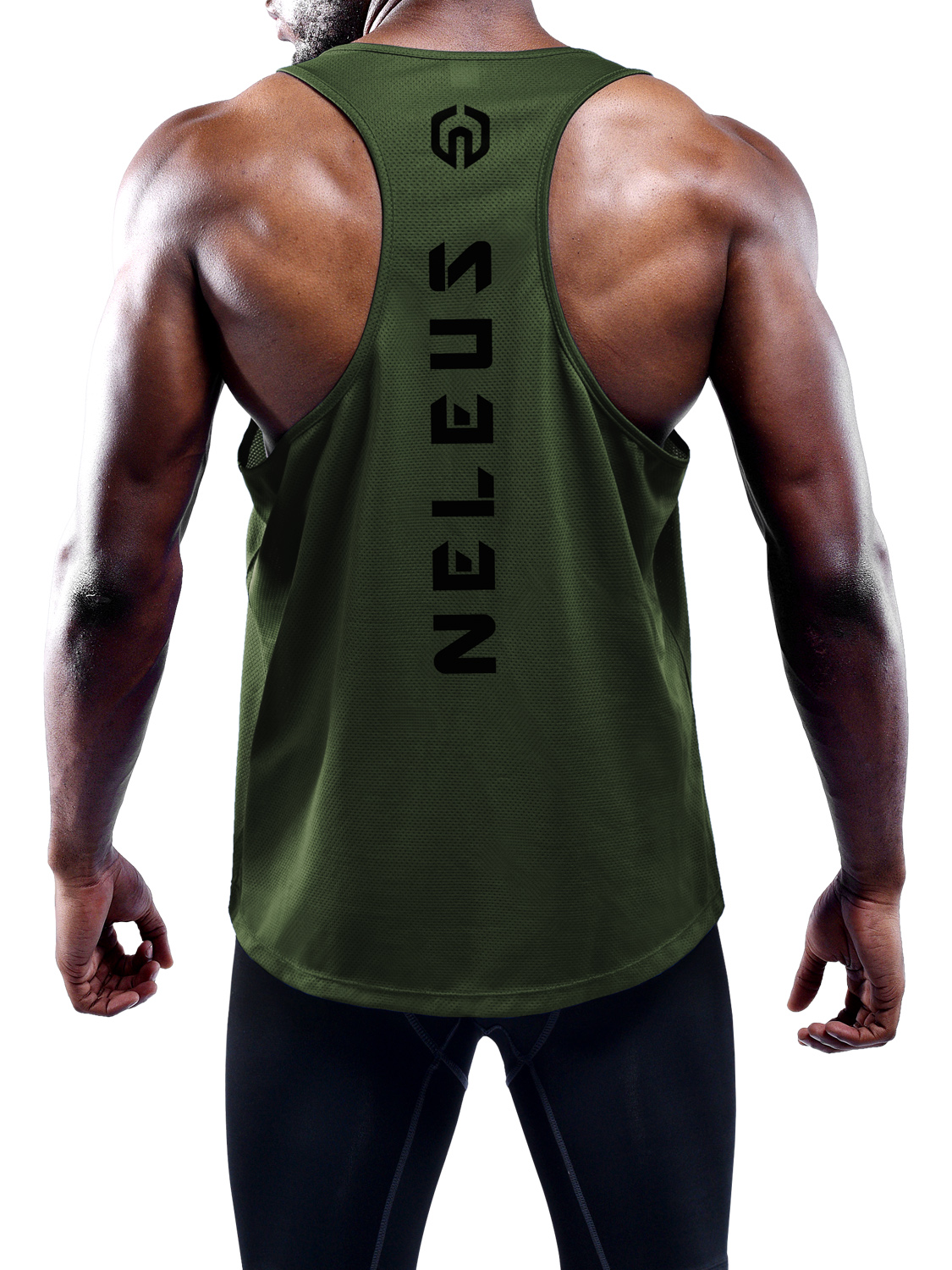 NELEUS Men's Y-Back Muscle Tank Top, 3-Pack photo 2