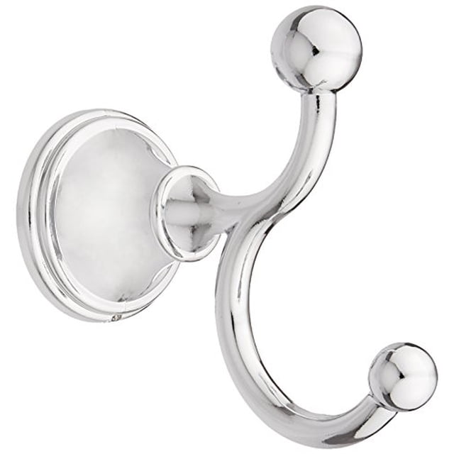 Franklin Brass 125861 Crestfield, Bath Hardware Accessory, Double Robe Hook, Polished Chrome