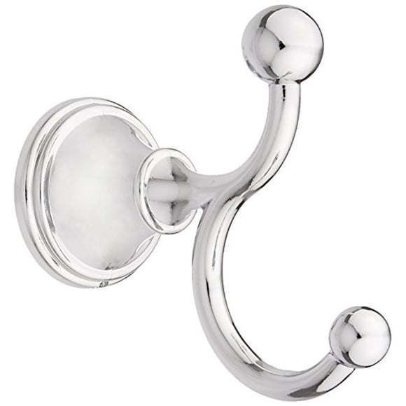 Franklin Brass 125861 Crestfield, Bath Hardware Accessory, Double Robe Hook, Polished Chrome