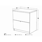 Bestar 2 Drawer Lateral File Cabinet in White