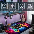 thumbnail image 4 of Gaming Area Rug Teen Boys Carpet, Transparent Gamepad and Colorful Lighting Background Game Controller Design for Game Room, Gaming Room, Boys Girls Bedroom Playroom, Living Room (60" x 40"), 4 of 5