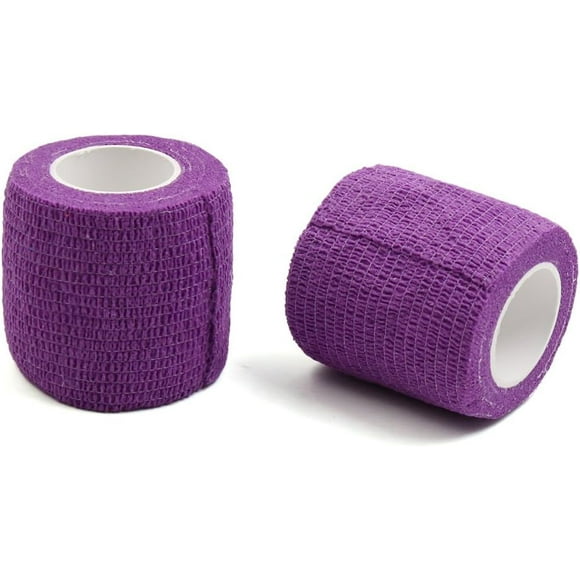 YQHWQ Pieces purple 2 pieces purple model 9a2 2 inches wide non-woven self-adhesive tape finger elbow wrist ankle protection tape roll small
