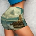 thumbnail image 4 of Fotbe Serene Coastal Blue Sky Shorts Sin Costuras – Shorts Deportivos de Cintura Alta para Mujer, Elásticos para Gimnasio, Yoga, Running o Ciclismo-XX-Large, 4 of 8
