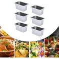 thumbnail image 3 of 6 Pack 1/4 Size Stainless Steel Steam Hotel Pan 10.4x6.3x6in Commercial Steam Table Pan Catering Food Service Pan for Party, Kitchen, Restaurant, Hotel, 3 of 8