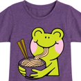 thumbnail image 3 of Instant Message - Kawaii - Frogs Love Ramen Noodles - Toddler & Youth Girls Short Sleeve T-Shirt, 3 of 6