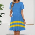 thumbnail image 2 of Flag of Aruba Dress Summer Street Style Dresses Female Short Sleeve Printed Sundress, 2 of 7