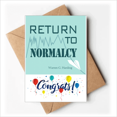 thumbnail image 1 of El lema de la campaña electoral de volver a la normalidad Sobre de la Carta de felicitación de la tarjeta de matrimonio, 1 of 4