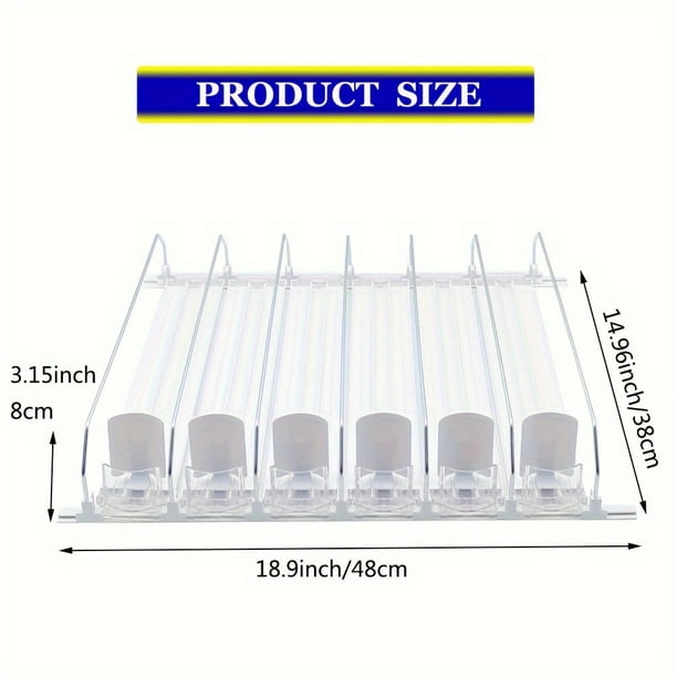 1pc Drink Organizer For Fridge, Automatic Pusher Glide, Stacking Can ...
