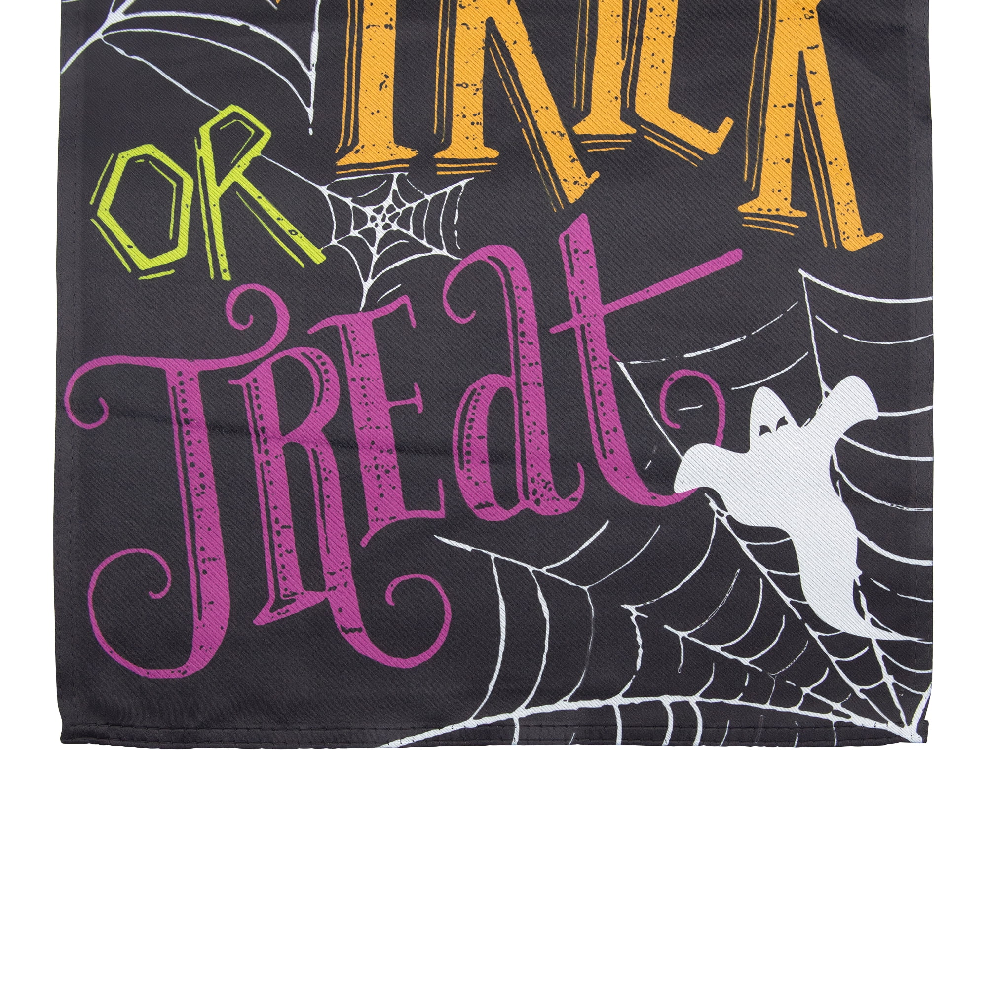Spider Webs and Ghosts Trick or Treat Outdoor Garden Flag 28" x 40"