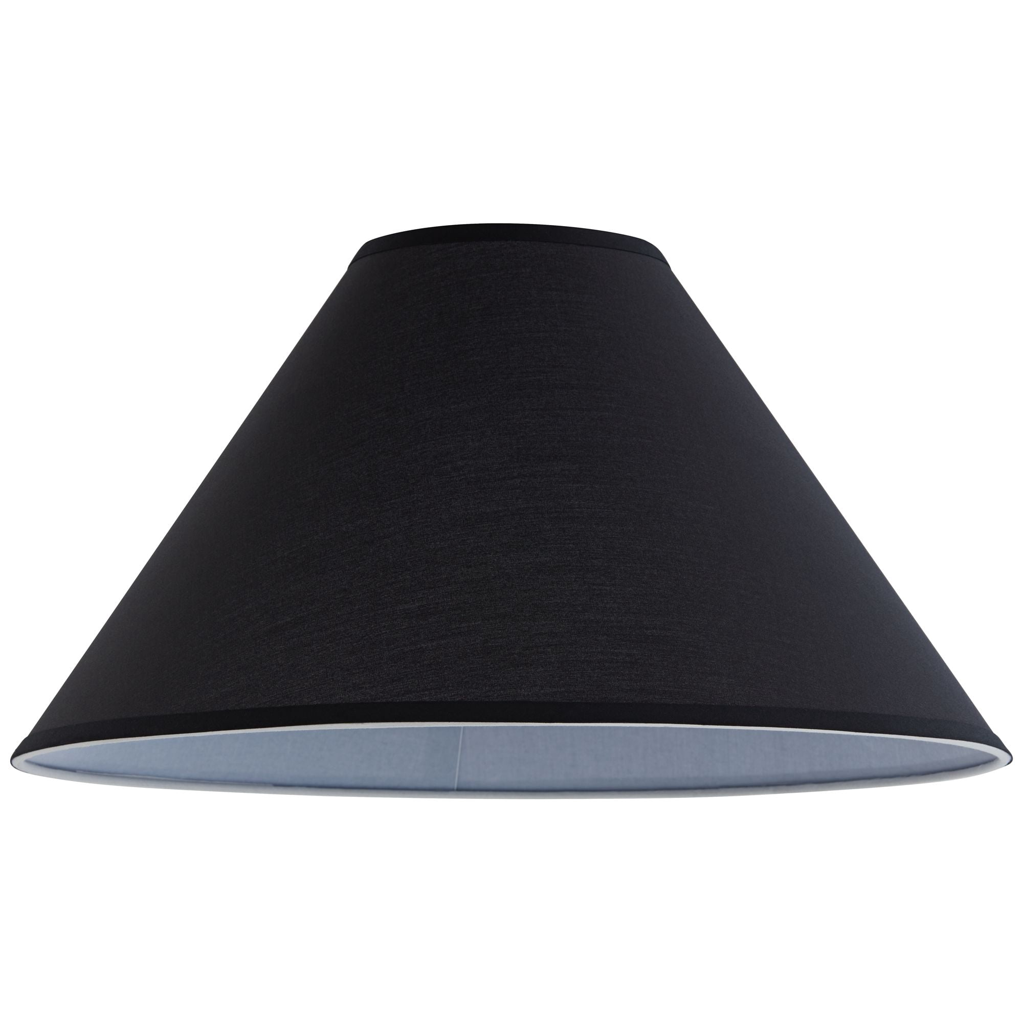 Springcrest Black Large Chimney Empire Lamp Shade 6" Top x 19" Bottom x 12" Slant (Spider) Replacement with Harp and Finial