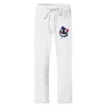 thumbnail image 4 of TrendOFT Baggy Wide Leg Sweatpants for Men Open Bottom Graphic Straight Leg Casual Loose Fit Running Athletic Sweat Lounge Pants with Pockets White S, 4 of 5