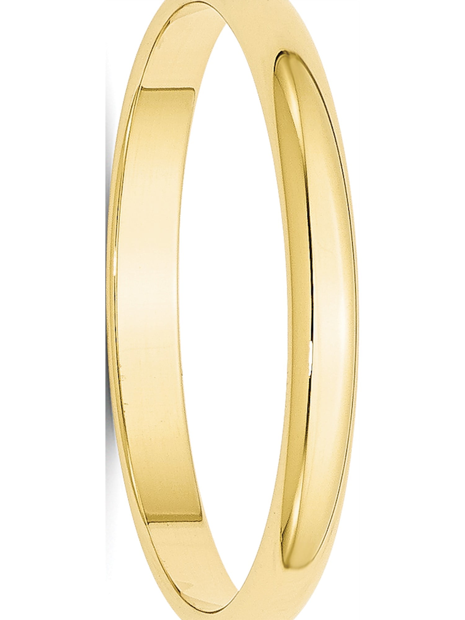 14K Yellow Gold 2.5mm Lightweight Half Round Band Ring