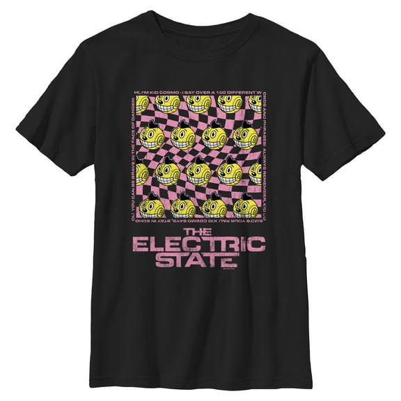 Boys The Electric State Checkered Cosmo T Shirt