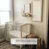 GAHACONNIE Folding Portable Mini Baby Crib with 1.5-inch Mattress -Greenguard Gold Certified Grey