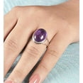 thumbnail image 4 of Navya Craft Amethyst Oval 925 Sterling Silver Handmade Women Statement Ring, Purple Gem Stone Ring Size 13.0, 4 of 4