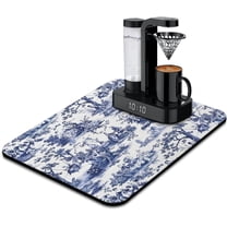 Coffee Bar Mat Accessories for Countertop Super Absorbent Anti-Slip Silicone Dish Drying Mats for Kitchen Counter Draining Pad Decor Gift Fit Coffee Maker Coffee Pot Espresso Machine 24inx18in