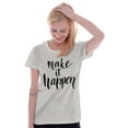 thumbnail image 3 of Make it Happen Motivational Gym Womens Fitted Plus Size Graphic Tee Brisco Brands 3X, 3 of 5