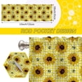 thumbnail image 5 of Valance Curtains for Windows,Cute Bees and Sunflowers Semi Sheer Curtain Valance,Sunflower on Checkered Window Valance Curtains,Short Rod Pocket Window Treatment for Kitchen Living Room 54"x18", 5 of 6
