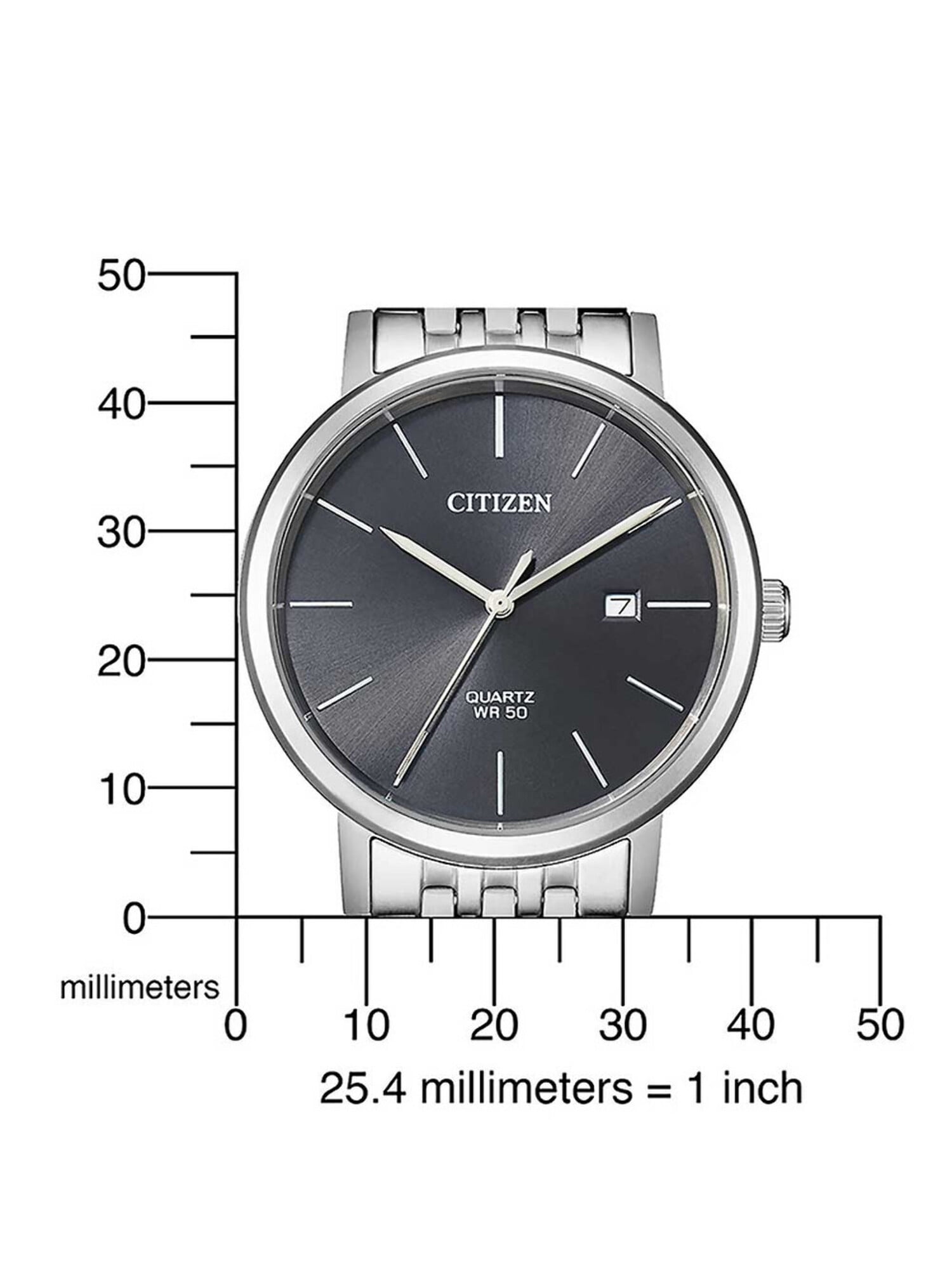 Citizen Quartz Black Dial Stainless Steel Men's Watch BI5070-57H