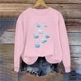 thumbnail image 2 of Enjoytime Halloween Womens Sweatshirt Ghost Print Long Sleeve Crew Neck Sweatshirts Fall Fashion Loose Funny Casual Pullover Tops, 2 of 5