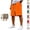 Orange, variant on Mfakffe Mens Casual Athletic Shorts Drawstring Elastic Waist Loose Fit Fashion Workout Shorts Lightweight Knee Length Walking Pants