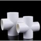 thumbnail image 4 of 10 piezas Cruz de PVC de 4 vías para la construcción de conectores de muebles de marco de invernadero de alta resistencia 20mm, 4 of 5
