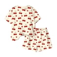 thumbnail image 5 of Cethrio Girls Summer Outfit Sets 2 Piece, School Crew Neck Short Sleeve Kids' Clothing Sets Beige Size 14-16, 5 of 5