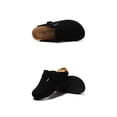 thumbnail image 3 of Unisex Boston Soft Footbed Clog Cow Suede Leather Clogs, Cork Clogs Shoes for Women Men Tan, 3 of 4