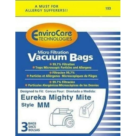 Eureka & Sanitaire Commercial Mighty Mite Canister Type MM Bags 3 Pk Part - 153
