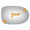 thumbnail image 2 of Convex Passenger Side Replacement Mirror Glass for Dodge Caliber 2007-2012 W/O Baking Plate, 2 of 4