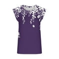 thumbnail image 4 of Nmnitkp Plus Size Tank Tops for Women Summer Casual Floral Crew Neck Sleeveless Shirts Loose Fit Pleated Tunic Tops S-2XL, 4 of 4