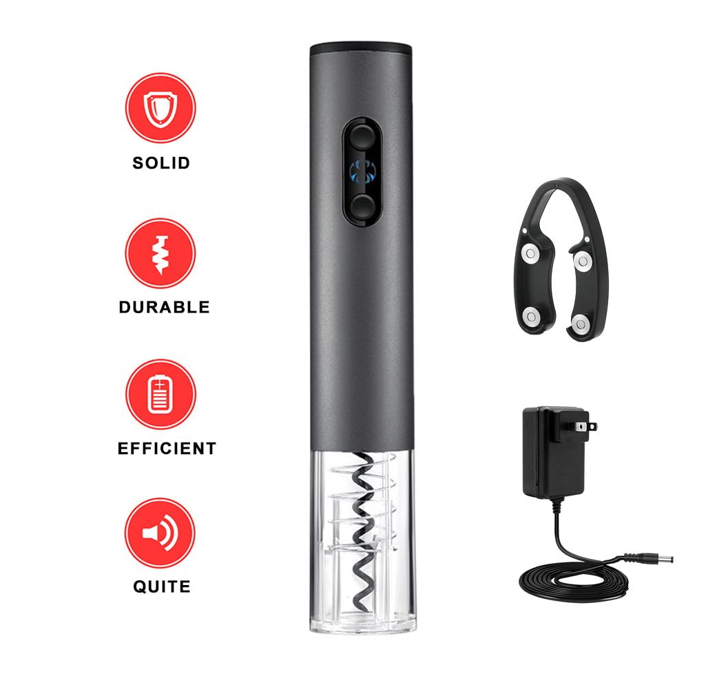 HYTX Rechargeable Electric Wine Opener with Foil Cutter and Charger