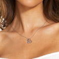 thumbnail image 4 of Collar con textura de corazón y serpiente negra bañado en plata 925, 4 of 5