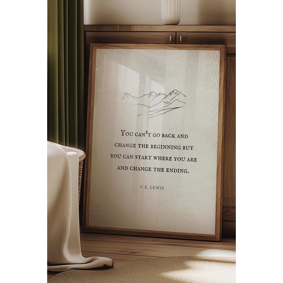 Change The Ending C.S. Lewis, Book Page Wall Art, Literary Art, Cs Lewis Quote, Cs Lewis Wall Art, Book Page Signs, Life Quote Print, Wall Art, Modern Wall Decor, 8x12 UNFRAMED
